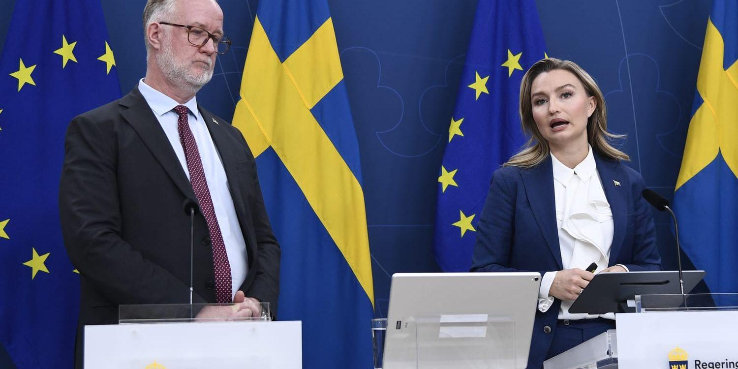 Pressade partiledare. Johan Pehrson (L) och Ebba Busch (KD) leder två partier som trots regeringsställning inte lyfter i opinionen.