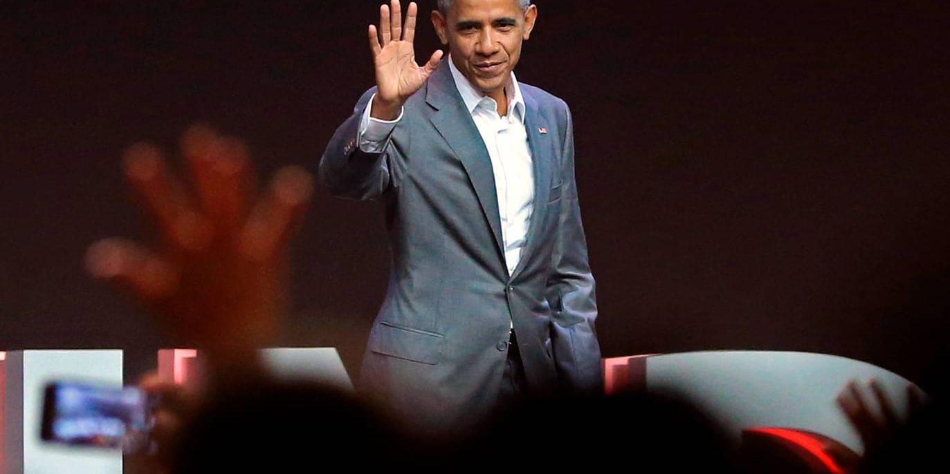 Obama under ett framträdande i Indonesien i juli. Arkivbild.